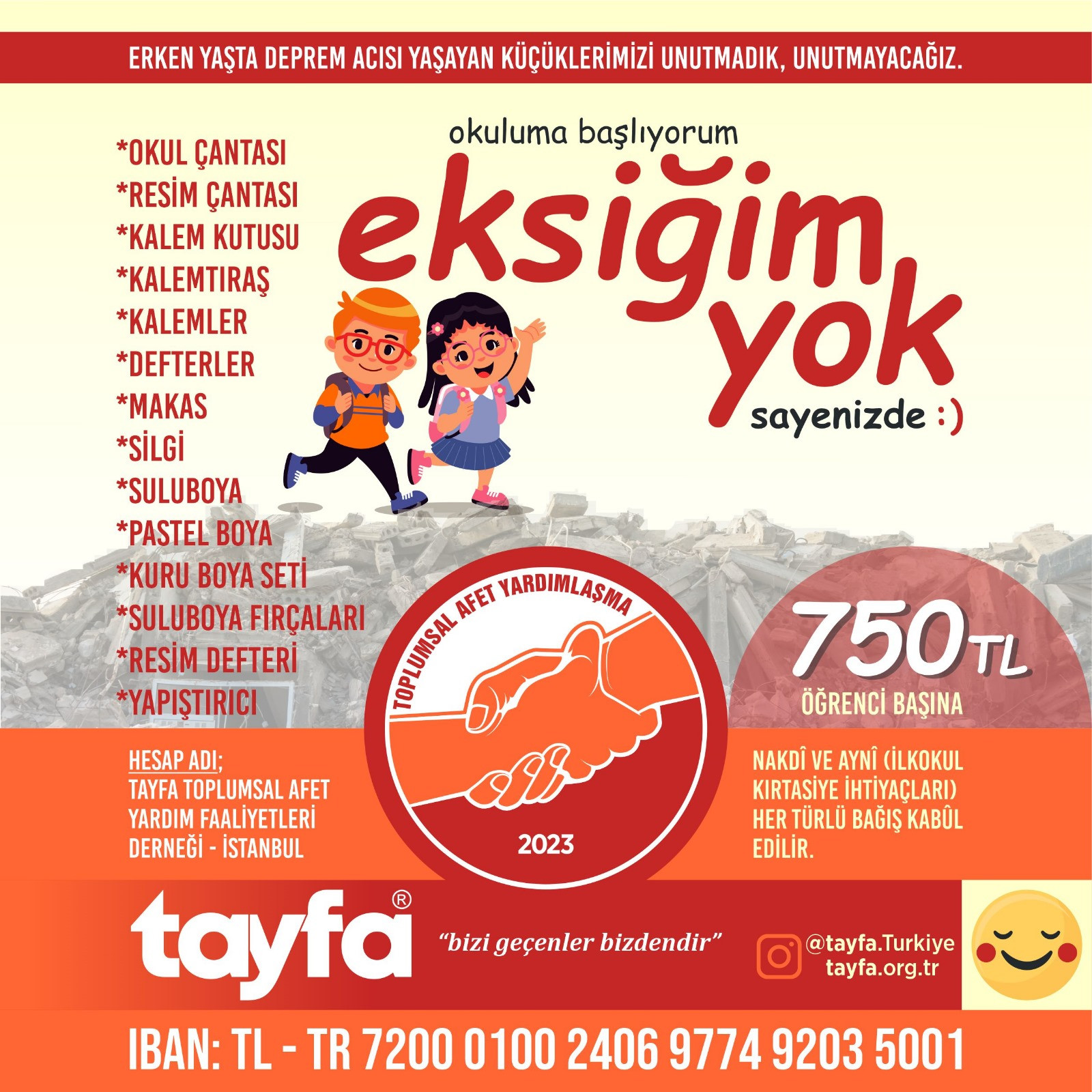 ‘Okuluma başlıyorum, eksiğim yok’ kampanyası 2024