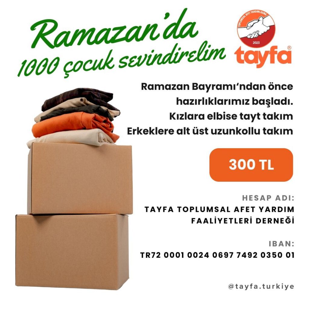 Ramazan’da 1000 çocuk sevindirelim
