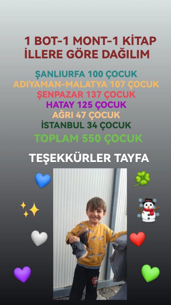 TAYFA Bağış Kampanyası – Teşekkür