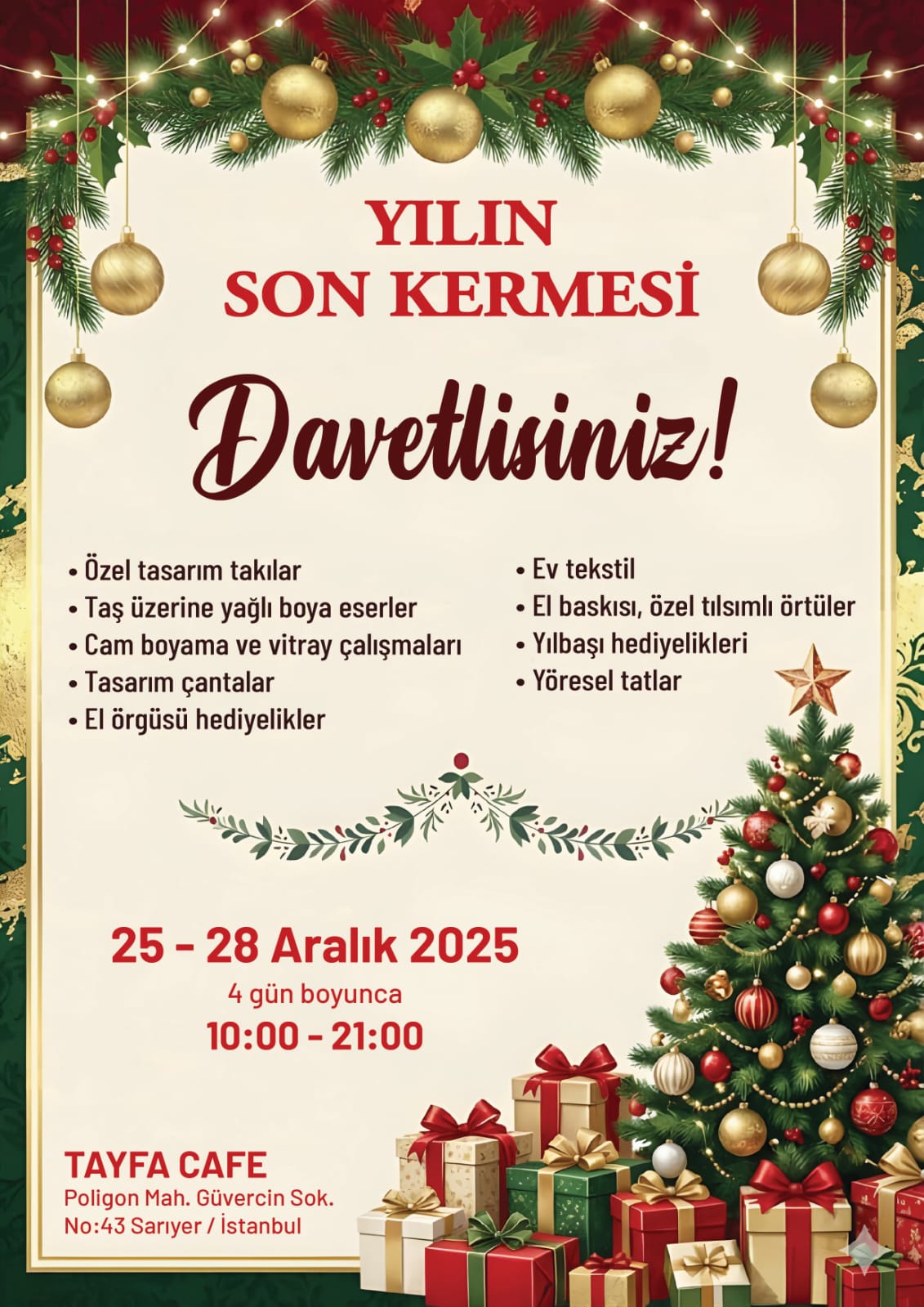 TAYFA Kermes Günleri 25-28 Aralık 2025
